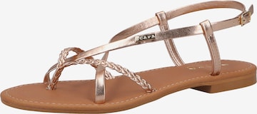 SCAPA T-Bar Sandals in Pink: front