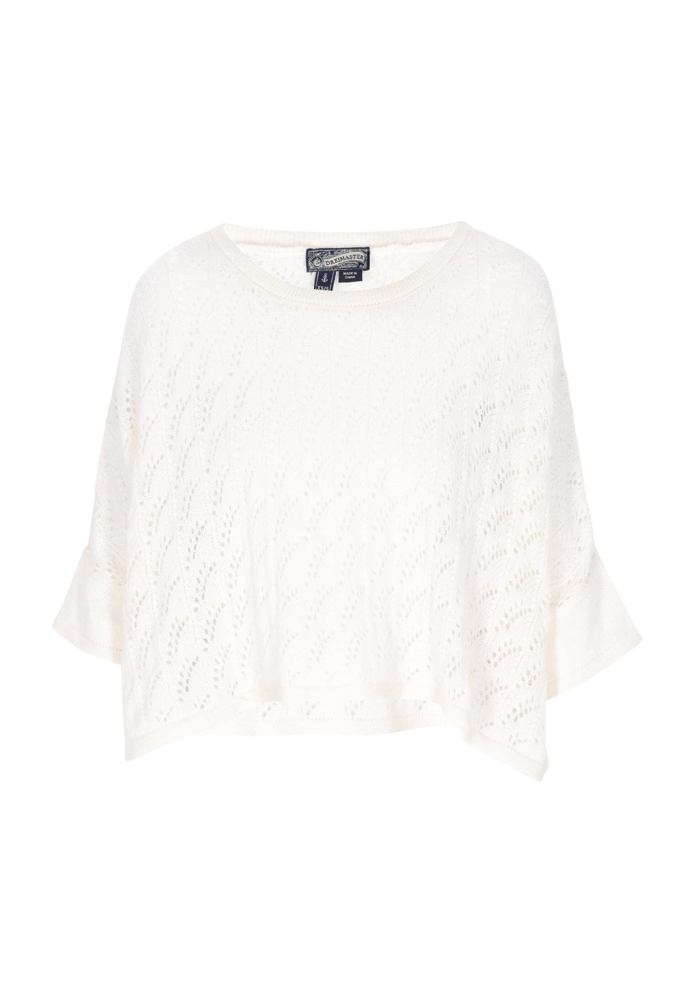 Pulover DreiMaster Vintage pe alb, Vizualizare produs