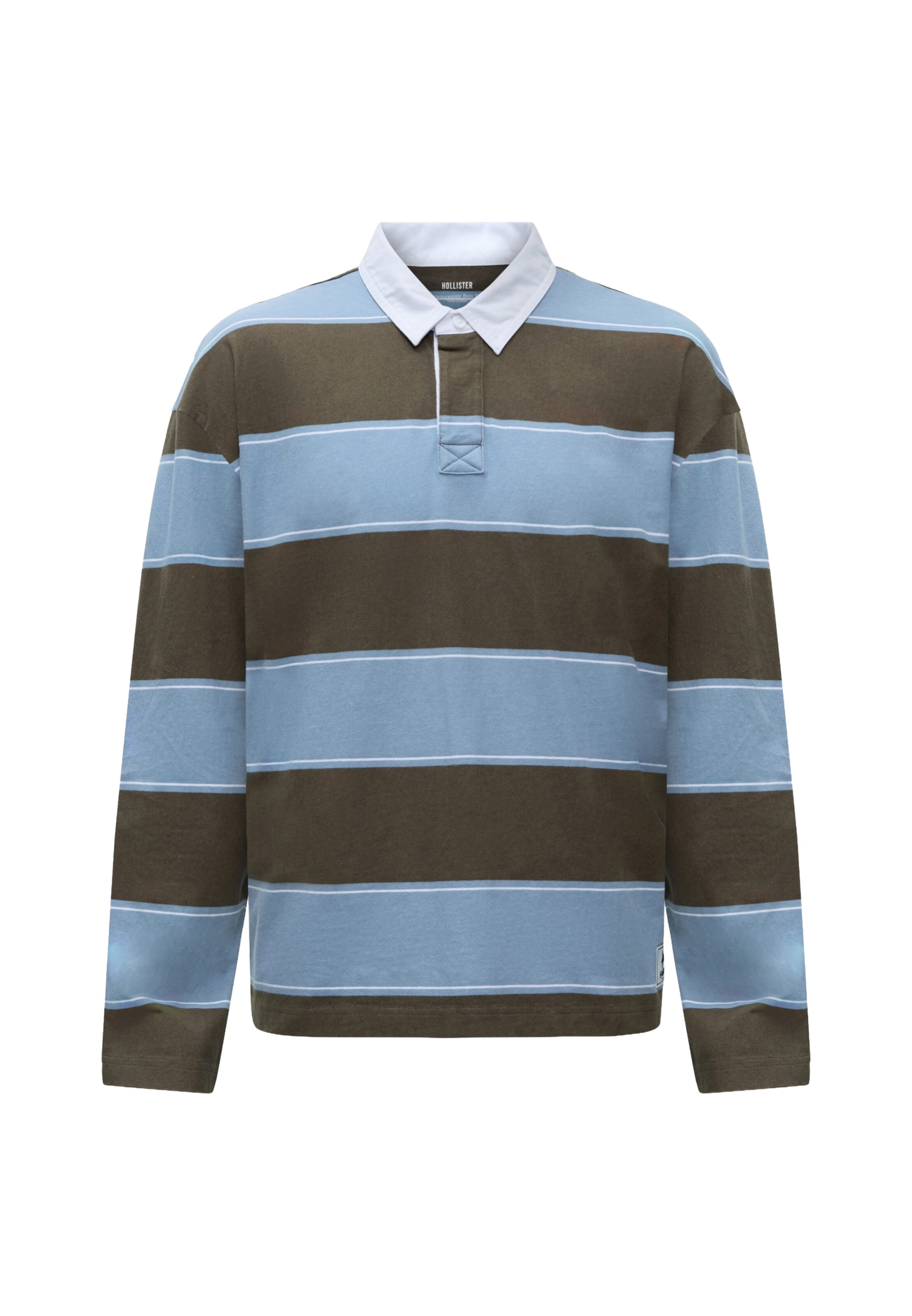 HOLLISTER T-Shirt en XS en bleu / brun foncé / blanc, Vue avec produit