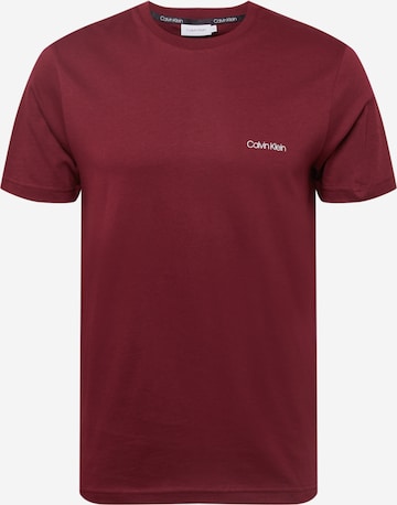 Calvin Klein Štandardný strih Tričko - Červená: predná strana