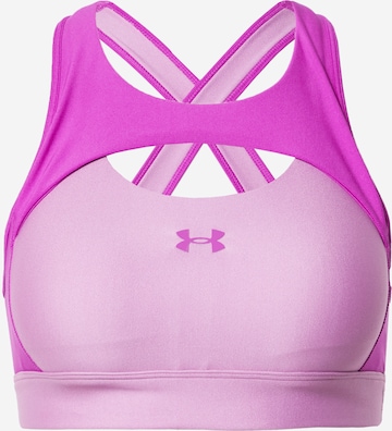UNDER ARMOUR Bustier Sport bh in Lila: voorkant