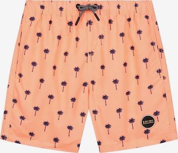 Shorts de bain 'Scratched' Shiwi en orange : devant