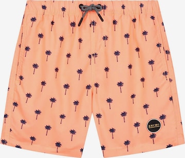 Shiwi Board Shorts 'Scratched' in Orange: front