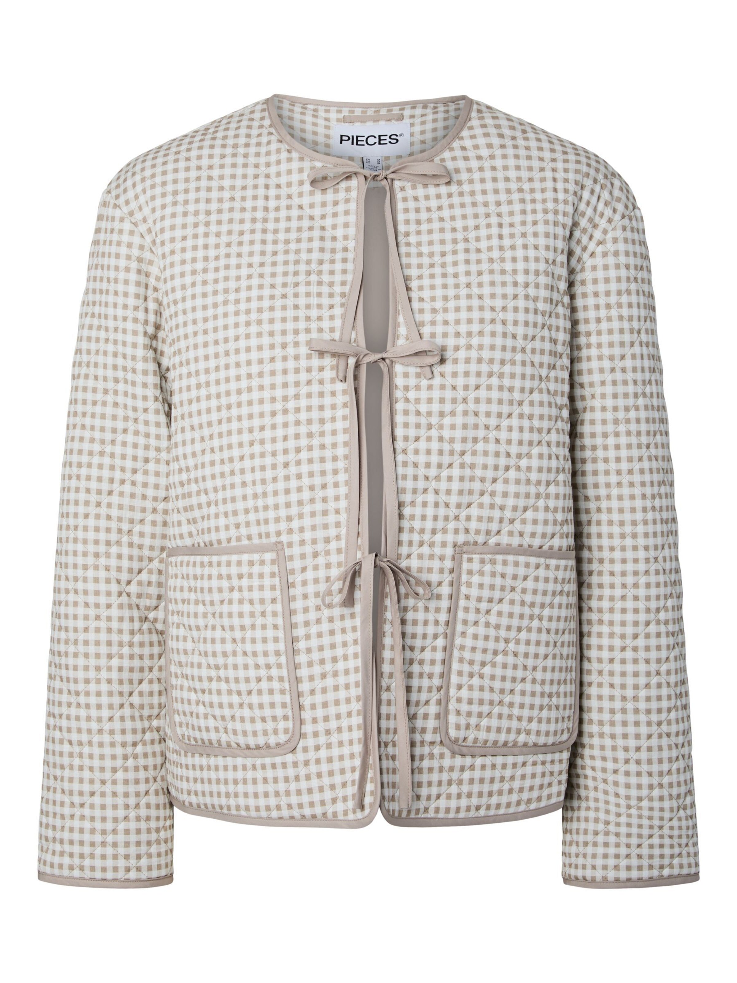 PIECES Tussenjas 'PCBibba' in Beige: voorkant