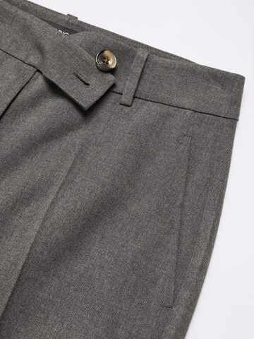 MANGO Regular Pleated Pants 'Leo' in Grey
