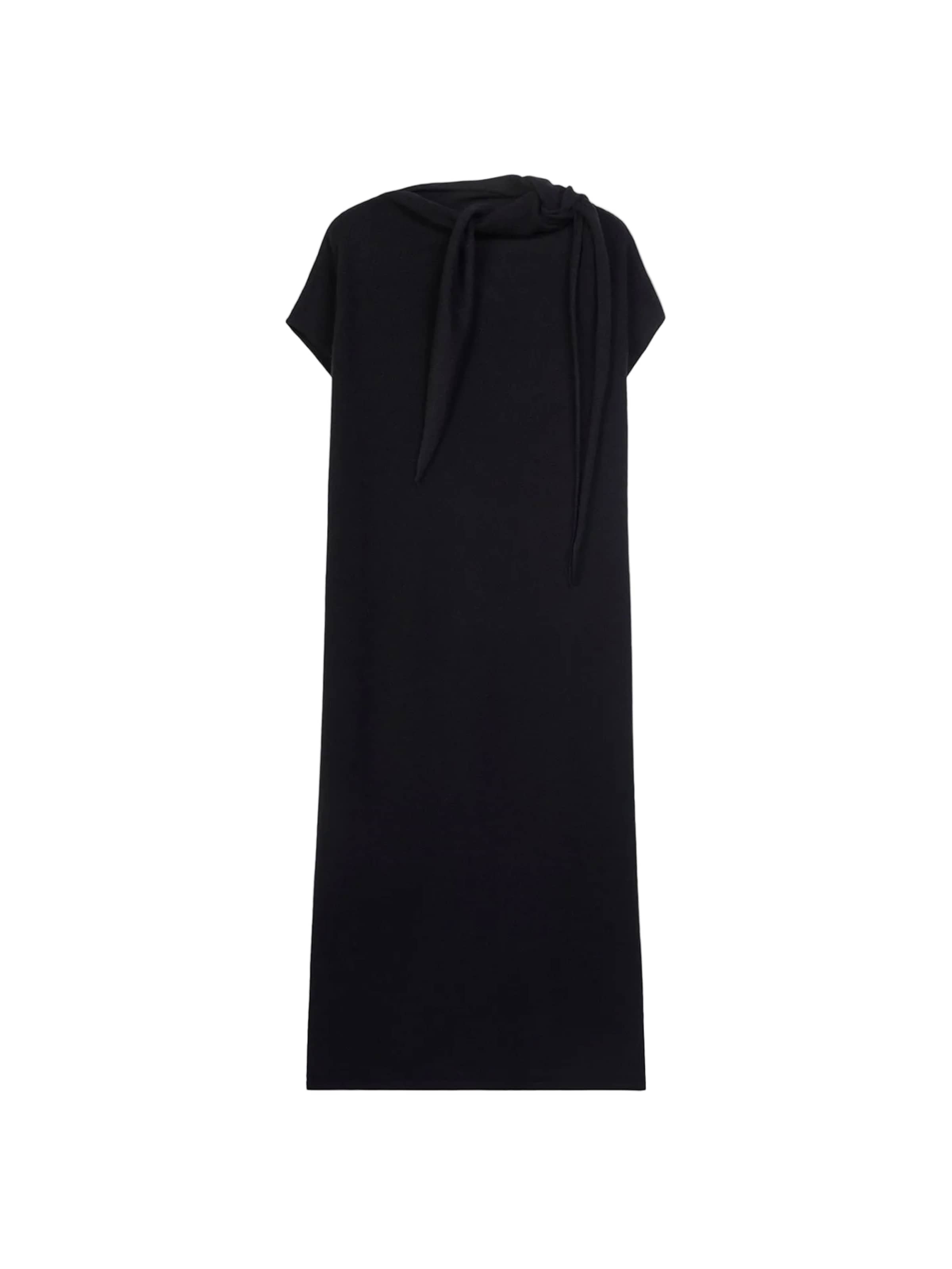 GOBI Cashmere Jurk in Zwart: voorkant