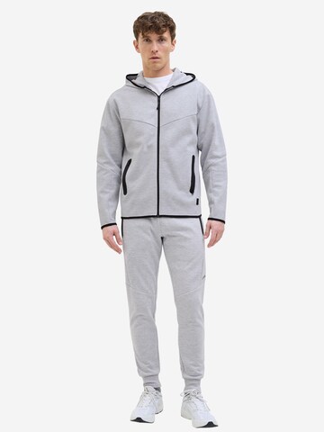 JACK & JONES Sweat jacket 'Fusion' in Grey