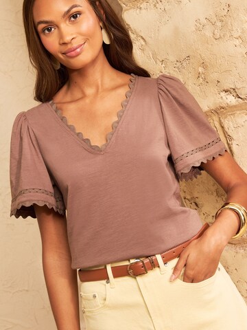 love & roses Shirt in Brown