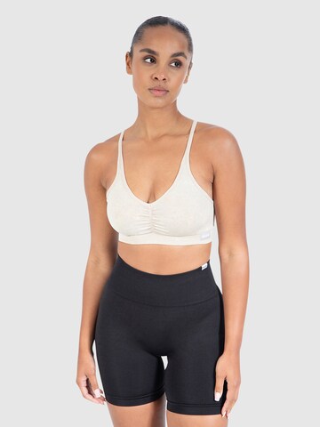 Smilodox Bustier Sport bh in Beige: voorkant
