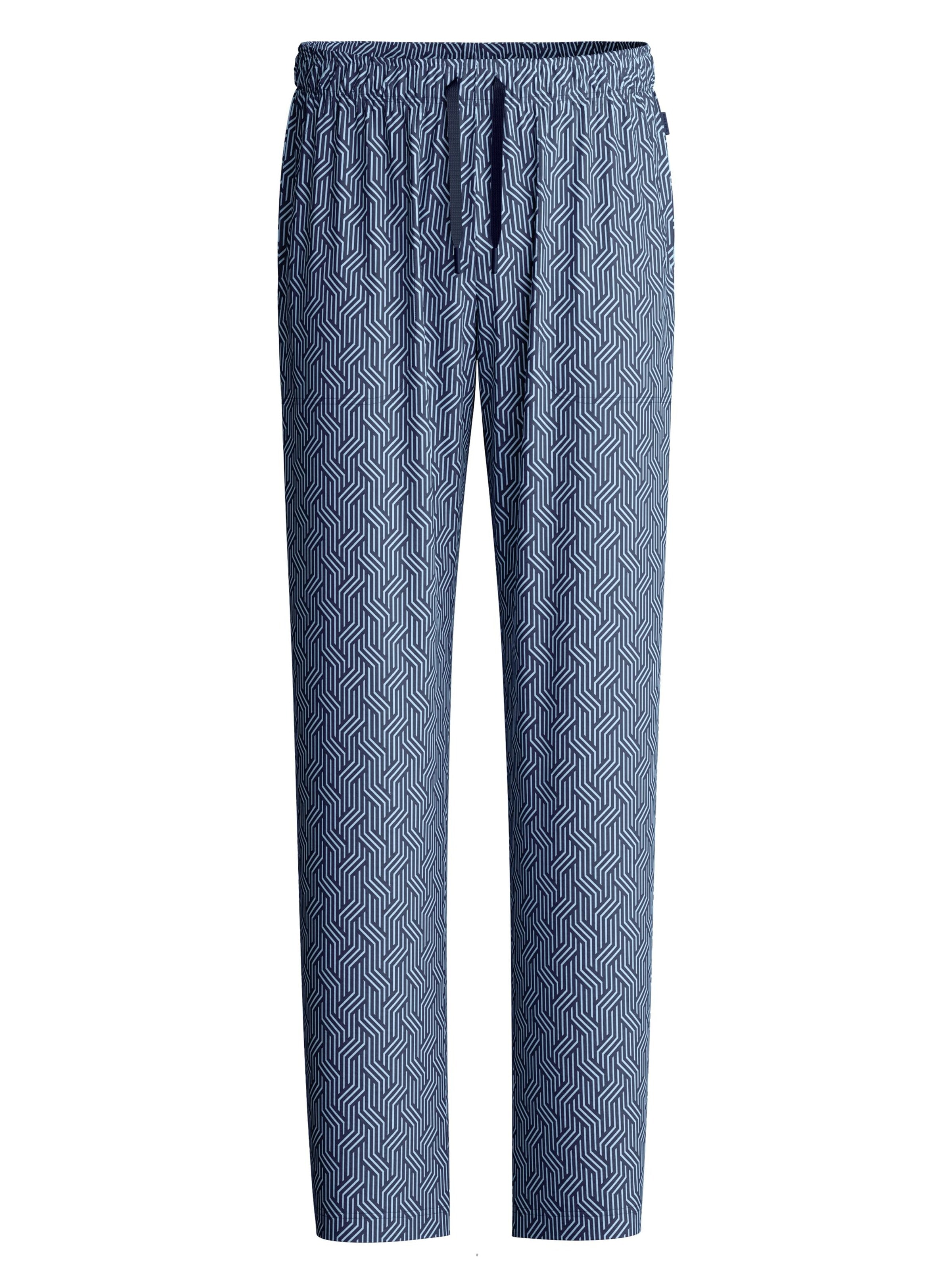 CALIDA Pyjamabroek 'RMX Sleep Superlight' in Blauw: voorkant