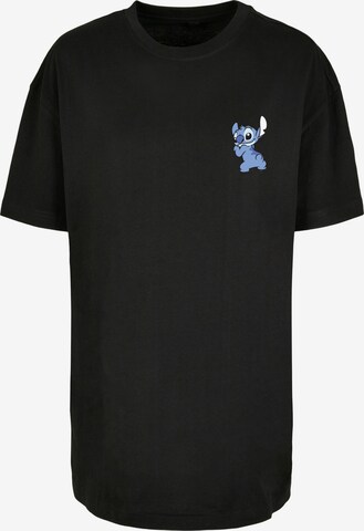 F4NT4STIC Shirt 'Disney Lilo And Stitch Stitch Backside Breast Print' in Zwart: voorkant