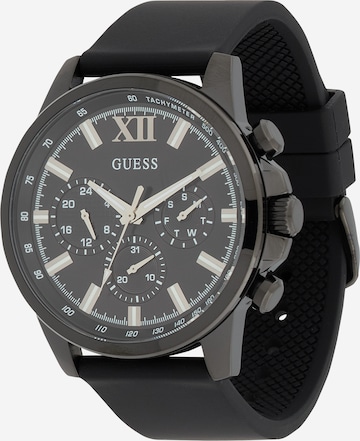 GUESS Uhr 'Walker' in Schwarz: Vorderseite