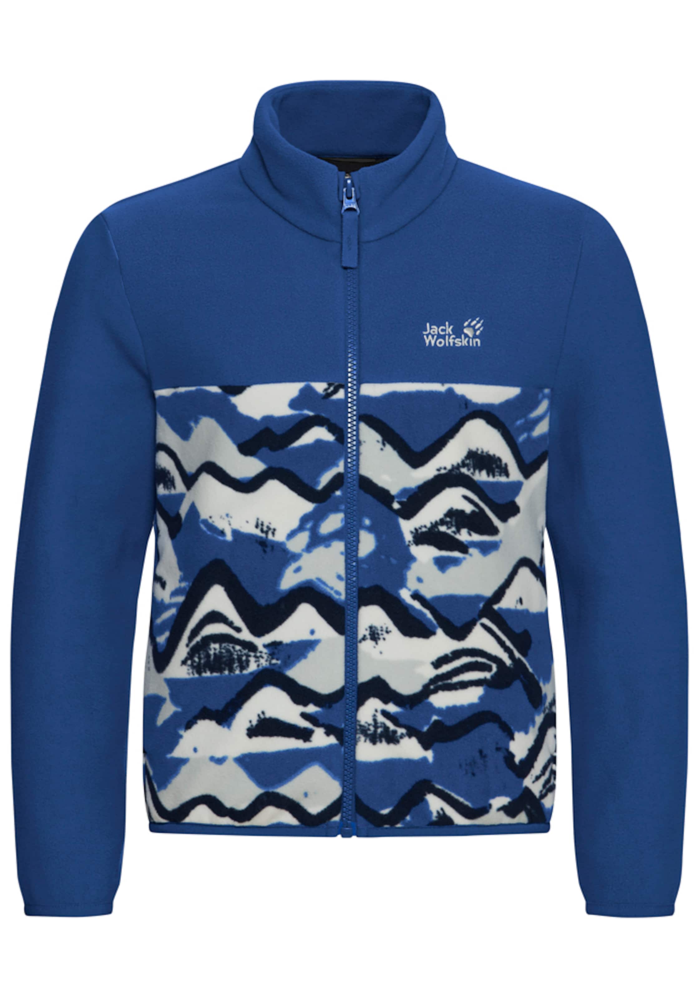 JACK WOLFSKIN Fleece Jacket in Blue: front
