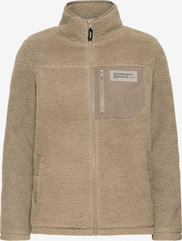Oxmo Plüschjacke 'Abby' in Beige: Vorderseite
