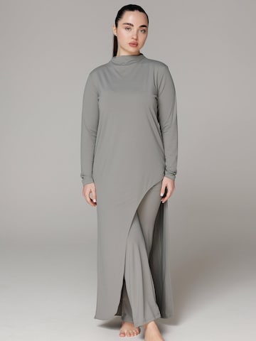 SIYA Swimwear Badeanzug 'North' in Grau: Vorderseite