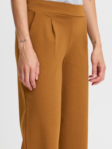 ICHI - Pierna ancha Pantalón 'Kate' en marrón