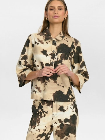 Camicia da donna 'Ivy' di NÜMPH in beige: frontale