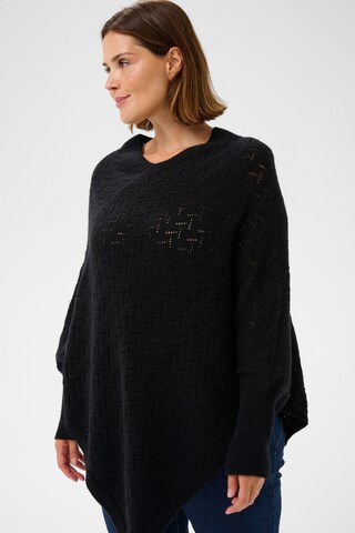 KAFFE CURVE Poncho 'Olina' in Schwarz