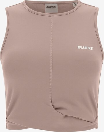GUESS Sports Top in Brown: front