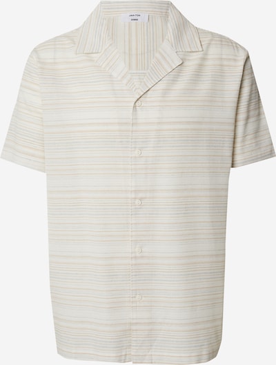DAN FOX APPAREL Button Up Shirt 'Karim' in Beige / Dark beige / Grey, Item view