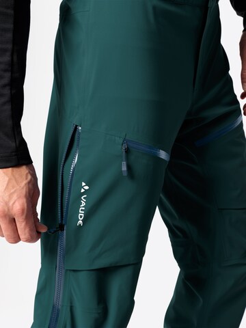 VAUDE Regular Outdoor Pants 'Monviso' in Green