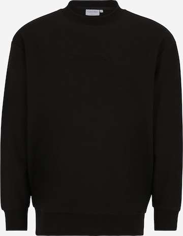 Calvin Klein Big & Tall Sweatshirt in Black: front