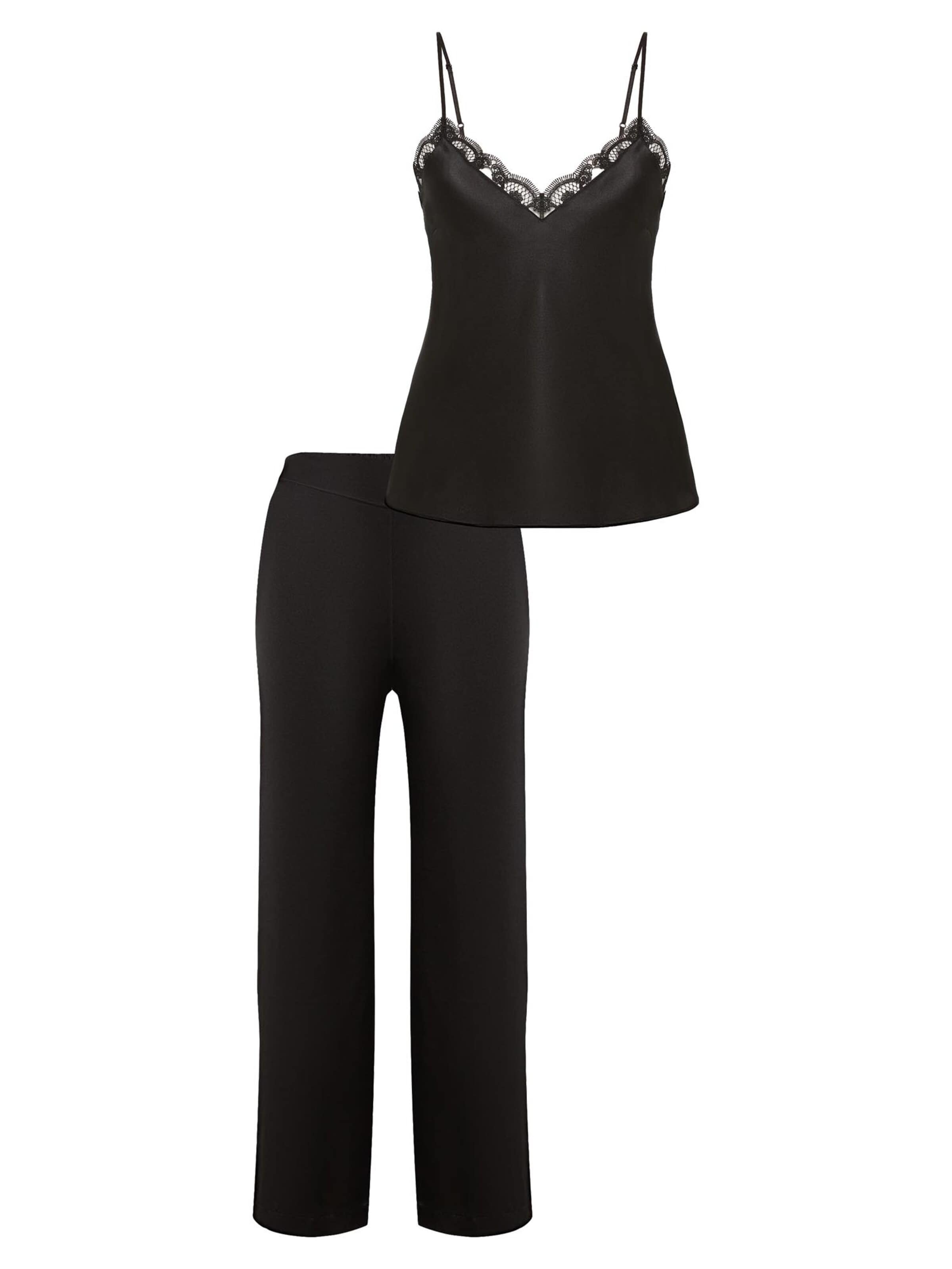 Simone Perele Pajama 'Love Me' in Black: front