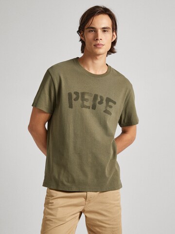 Pepe Jeans - Camiseta 'ROLF' en verde: frente
