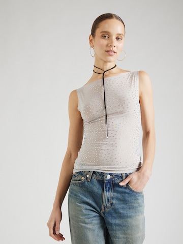 WEEKDAY Top 'Annie' in Grey: front