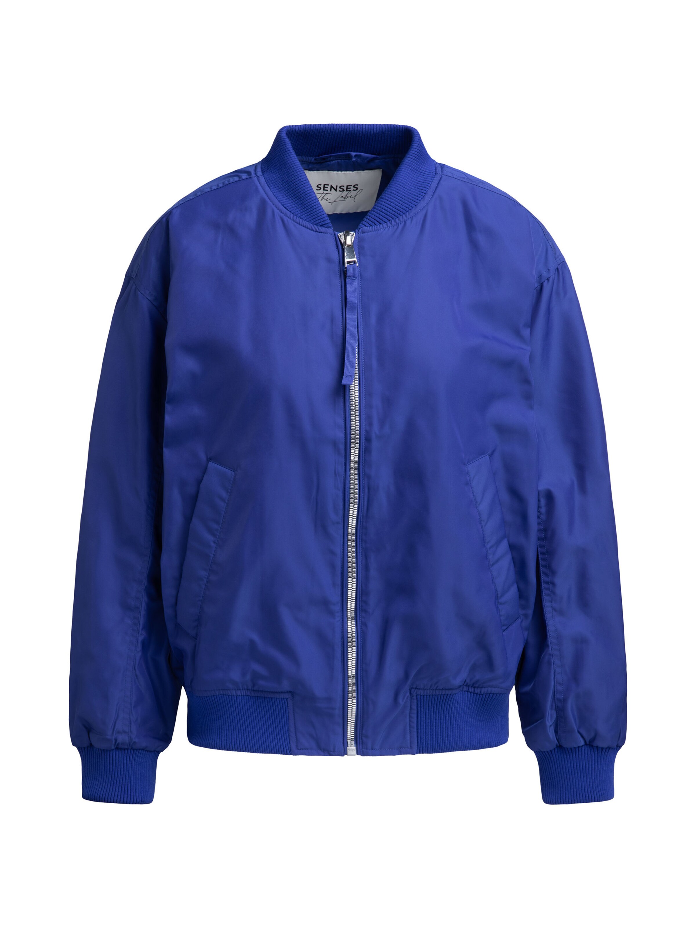 SENSES.THE LABEL Between-Season Jacket in Blue: front