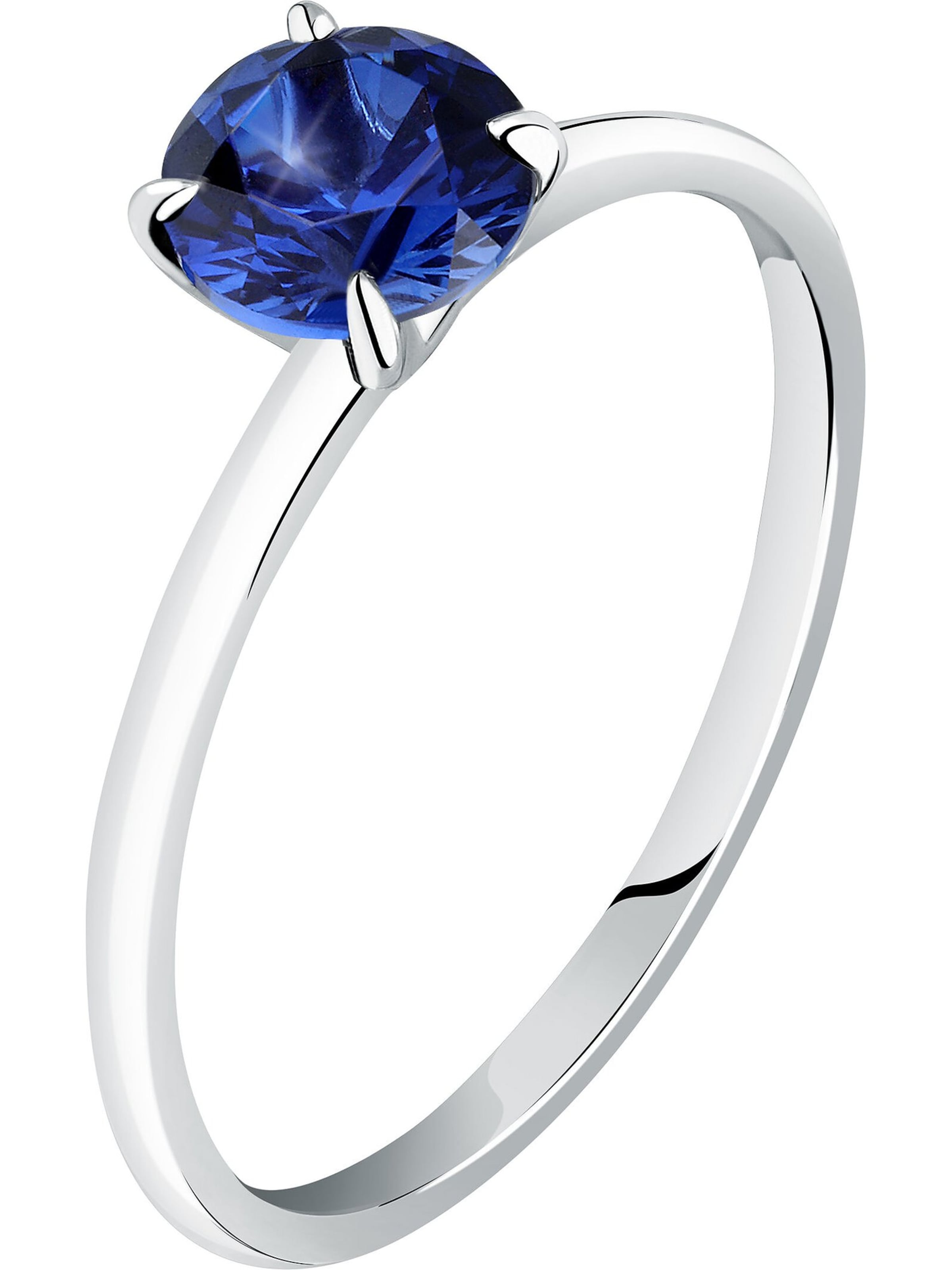 Live Diamond Damenring in Weiß: Vorderseite