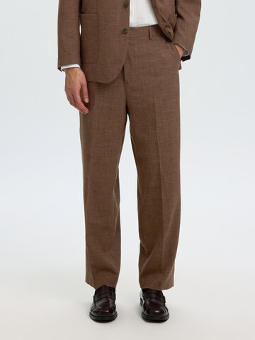 SELECTED Regular Pantalon in Bruin