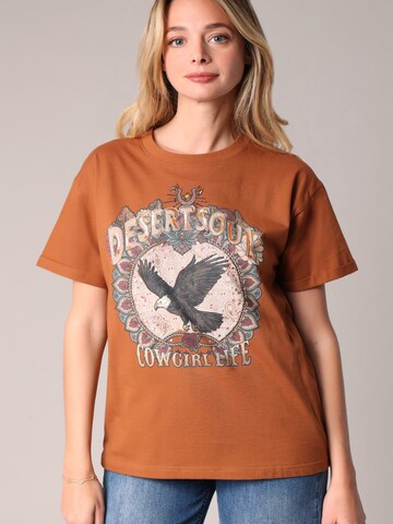 T-shirt 'States' Deeluxe en orange : devant