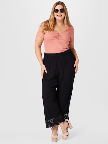 ABOUT YOU Curvy Loosefit Broek 'Carmina' in Zwart