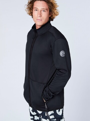 CHIEMSEE Regular Fit Sportsweatjacke 'Sabalan' in Schwarz