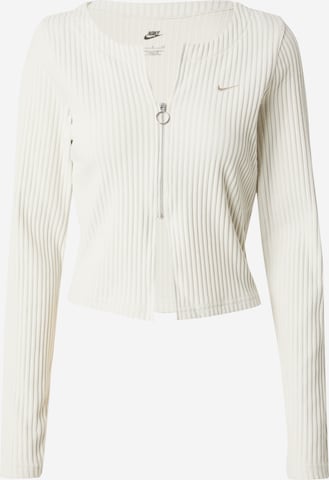 Cardigan Nike Sportswear en blanc : devant