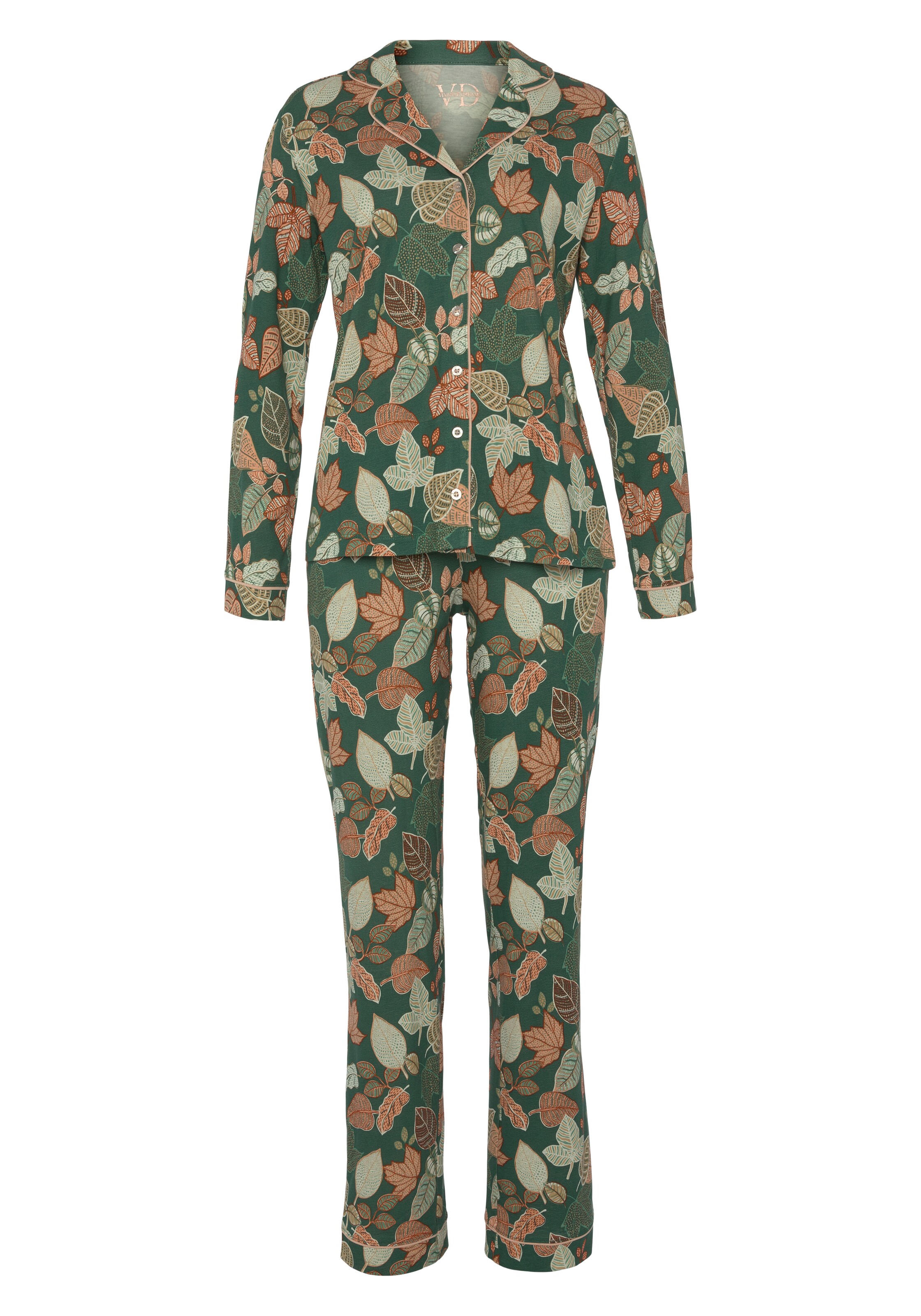 VIVANCE - Pijama 'Dreams' en verde: frente