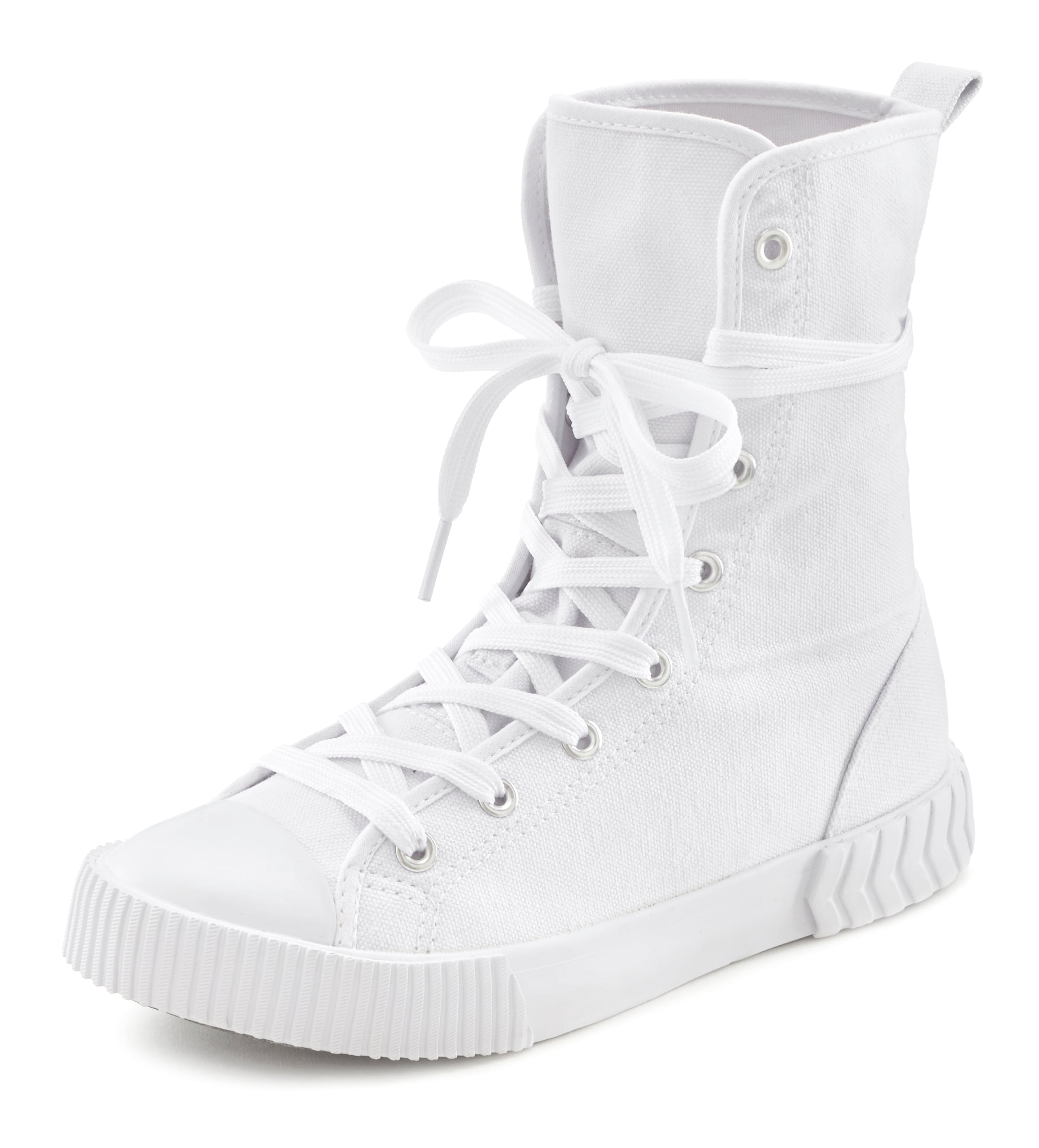 LASCANA High-Top Sneakers in White: front