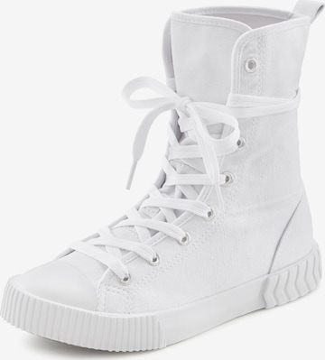 LASCANA Sneakers high i hvit: forside