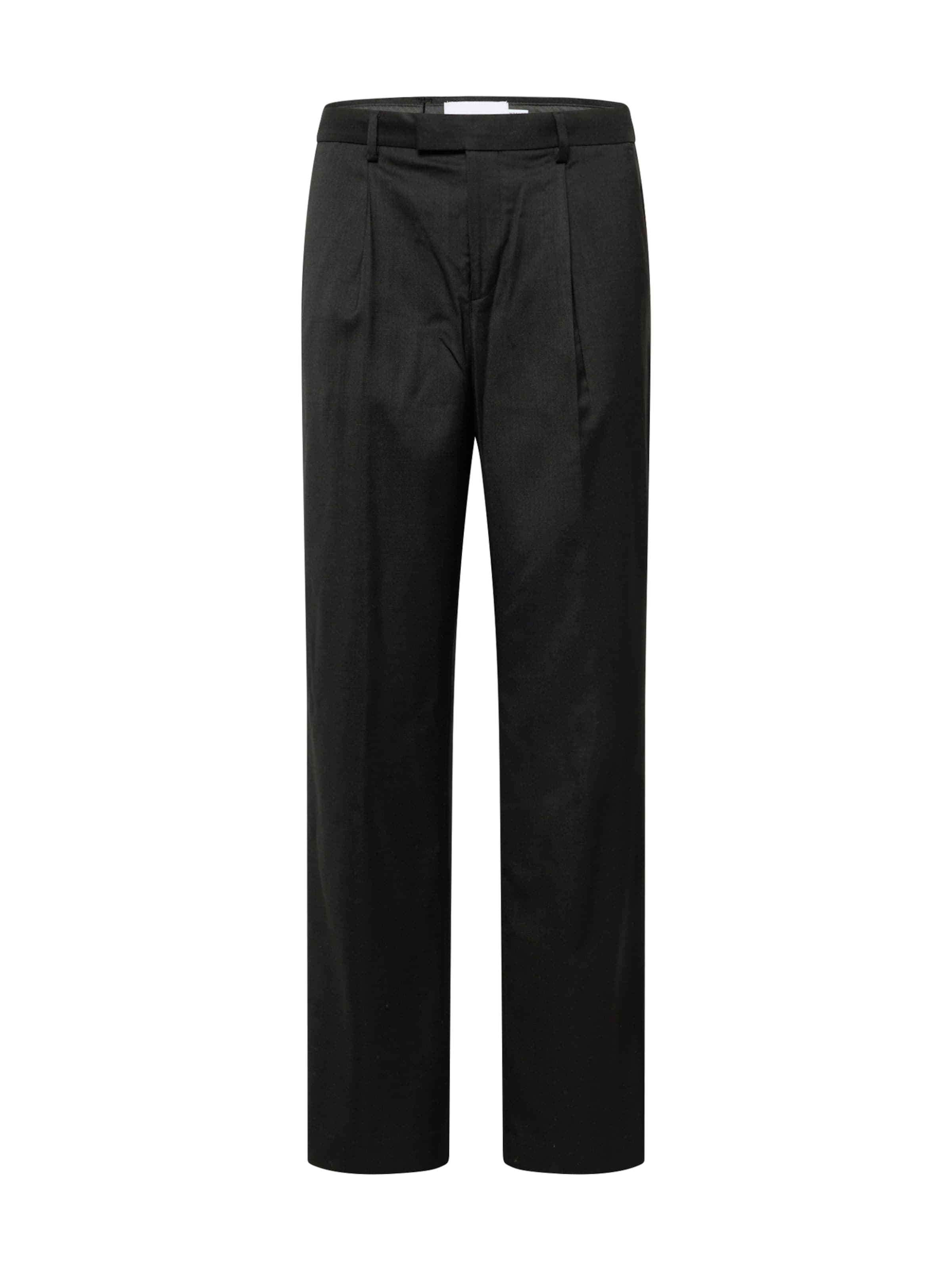 Loosefit Pantalon à pince TOPMAN en noir : devant
