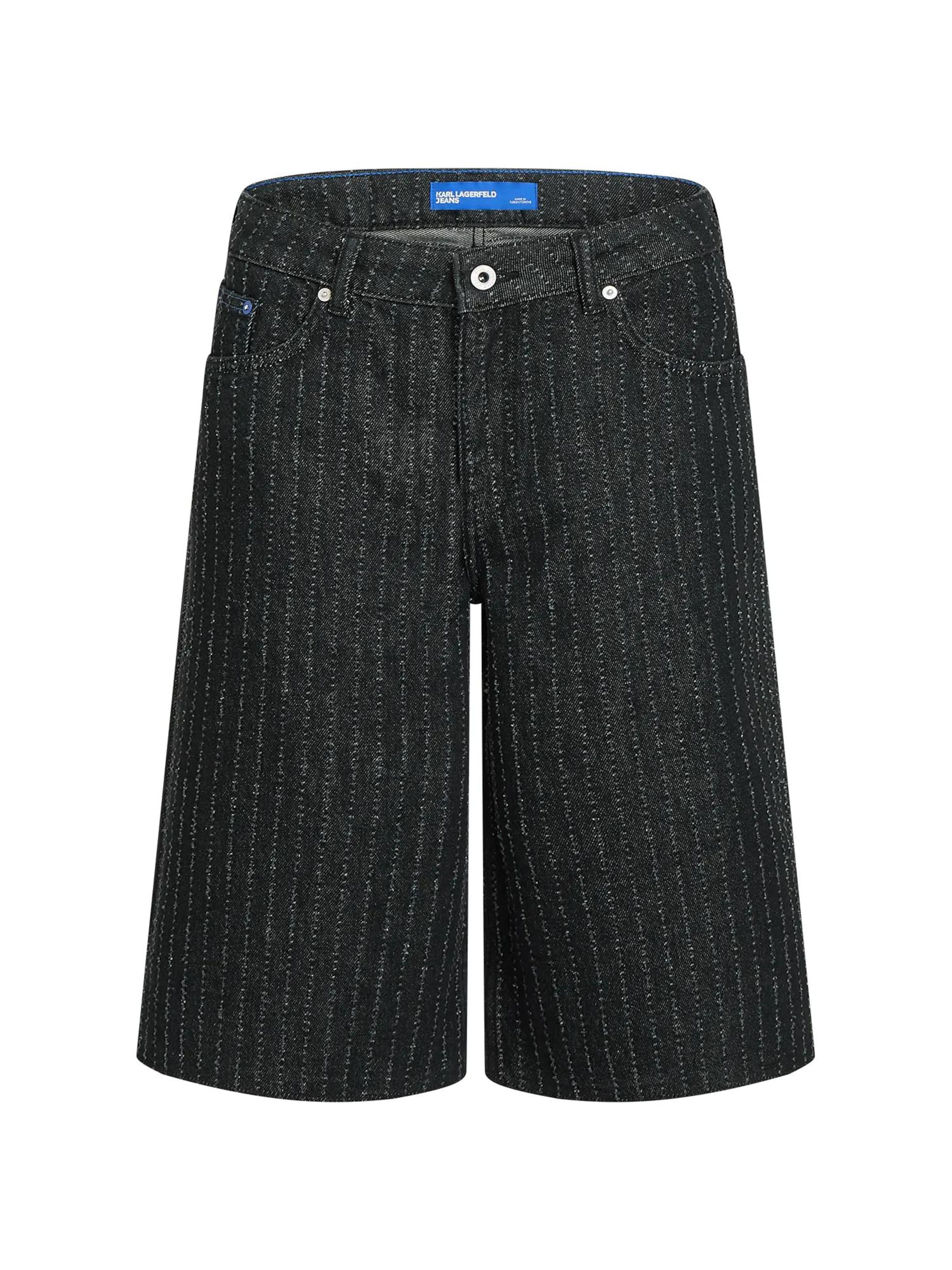 juoda KARL LAGERFELD JEANS Laisvas Džinsai: priekis