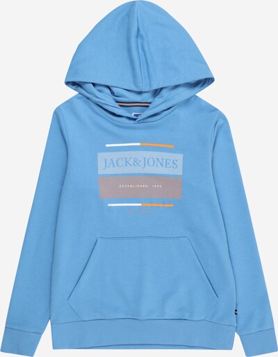 Jack & Jones Junior Sweater majica 'CYRUS' u nebesko plava / narančasta / bijela, Pregled proizvoda