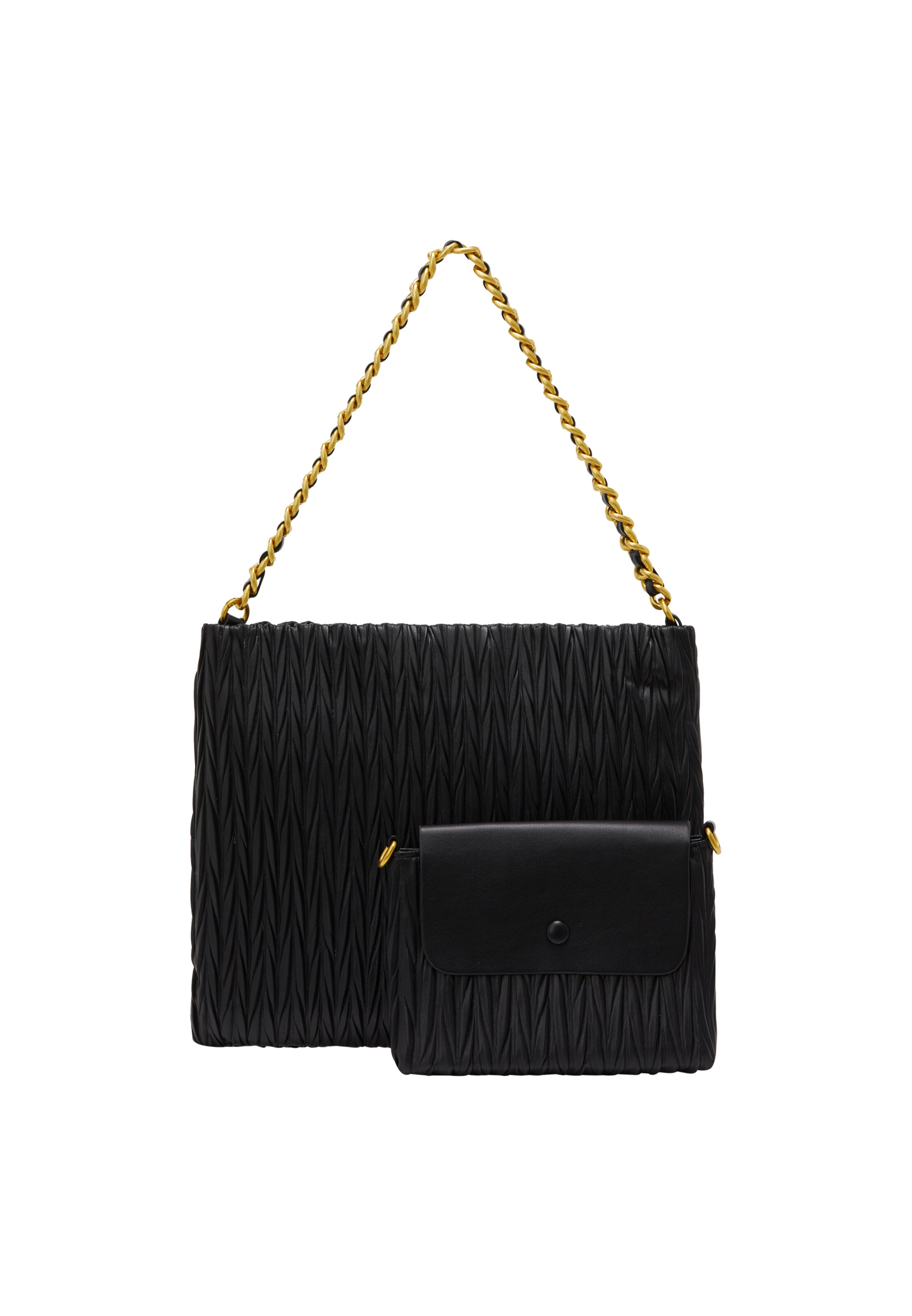 melns faina Pleca soma: no priekšpuses