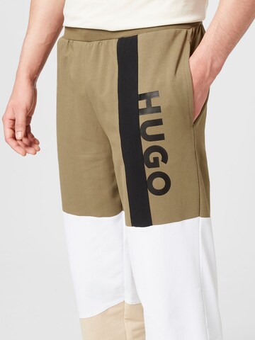HUGO Red Tapered Trousers in Green