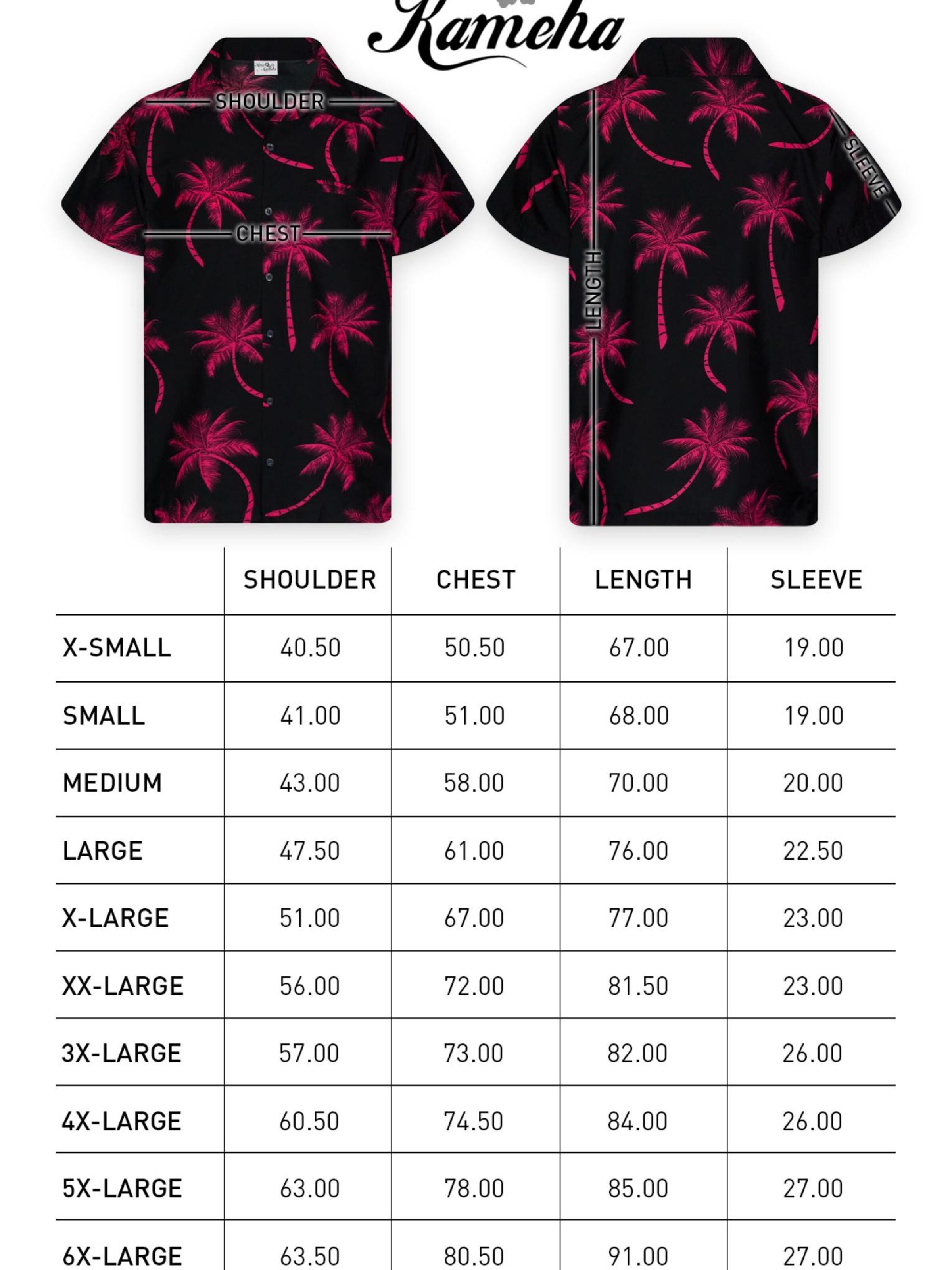 King Kameha Shirt 'Palmshadow' in Red