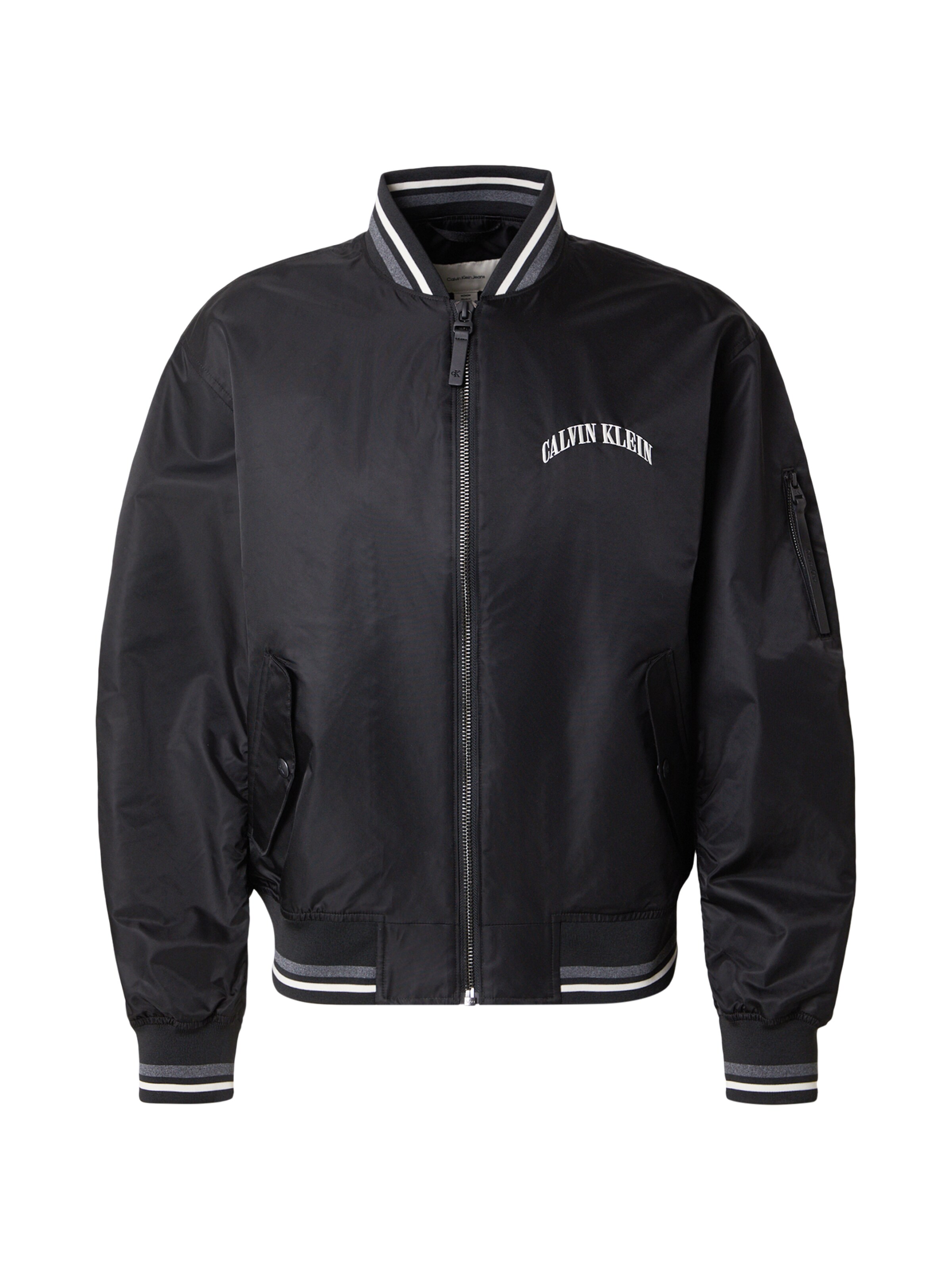 Calvin Klein Jeans Jacke 'Varsity' in Schwarz: Vorderseite