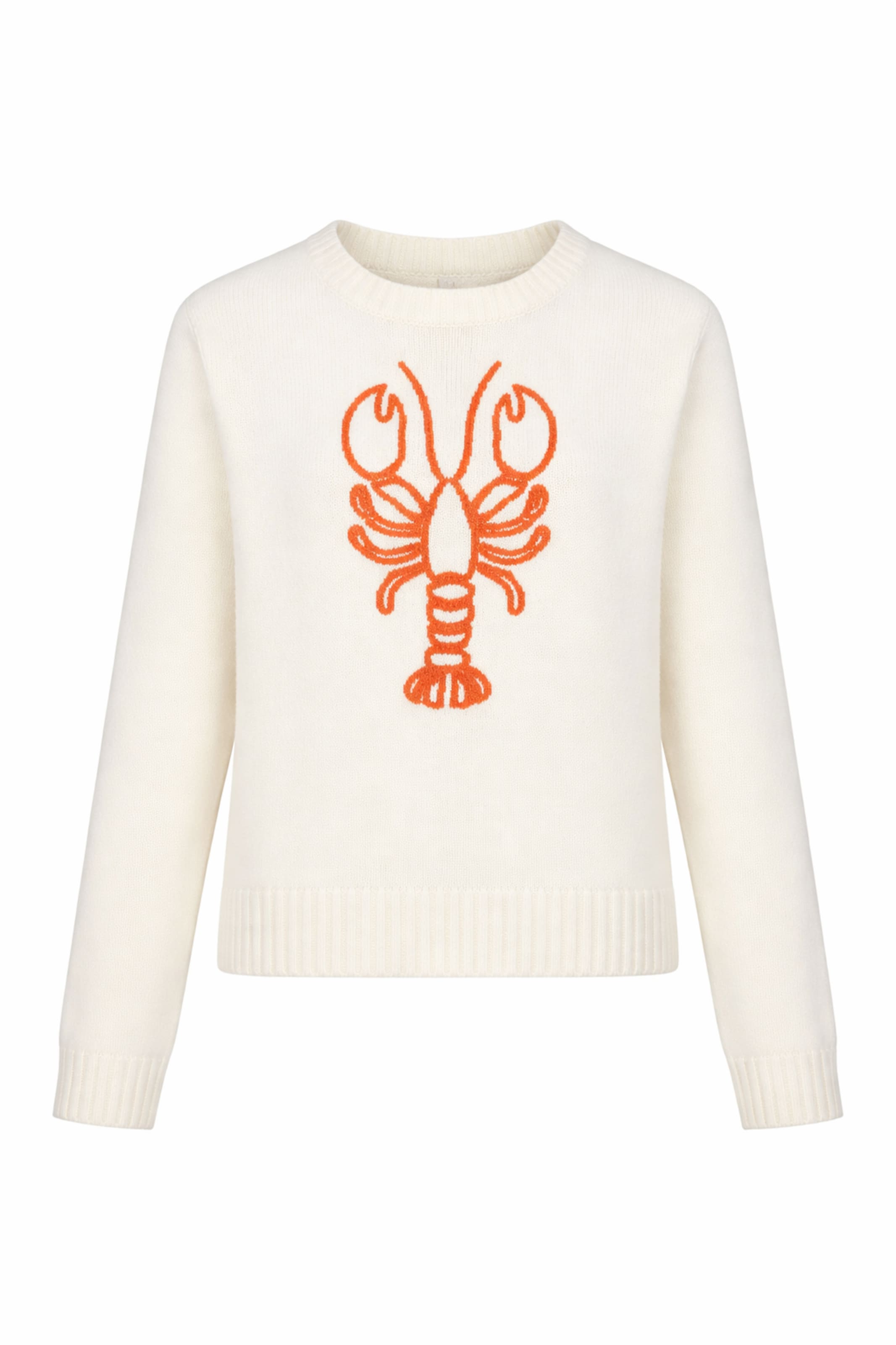 BRAVE SOUL Trui 'Lobster Yarn' in Wit: voorkant