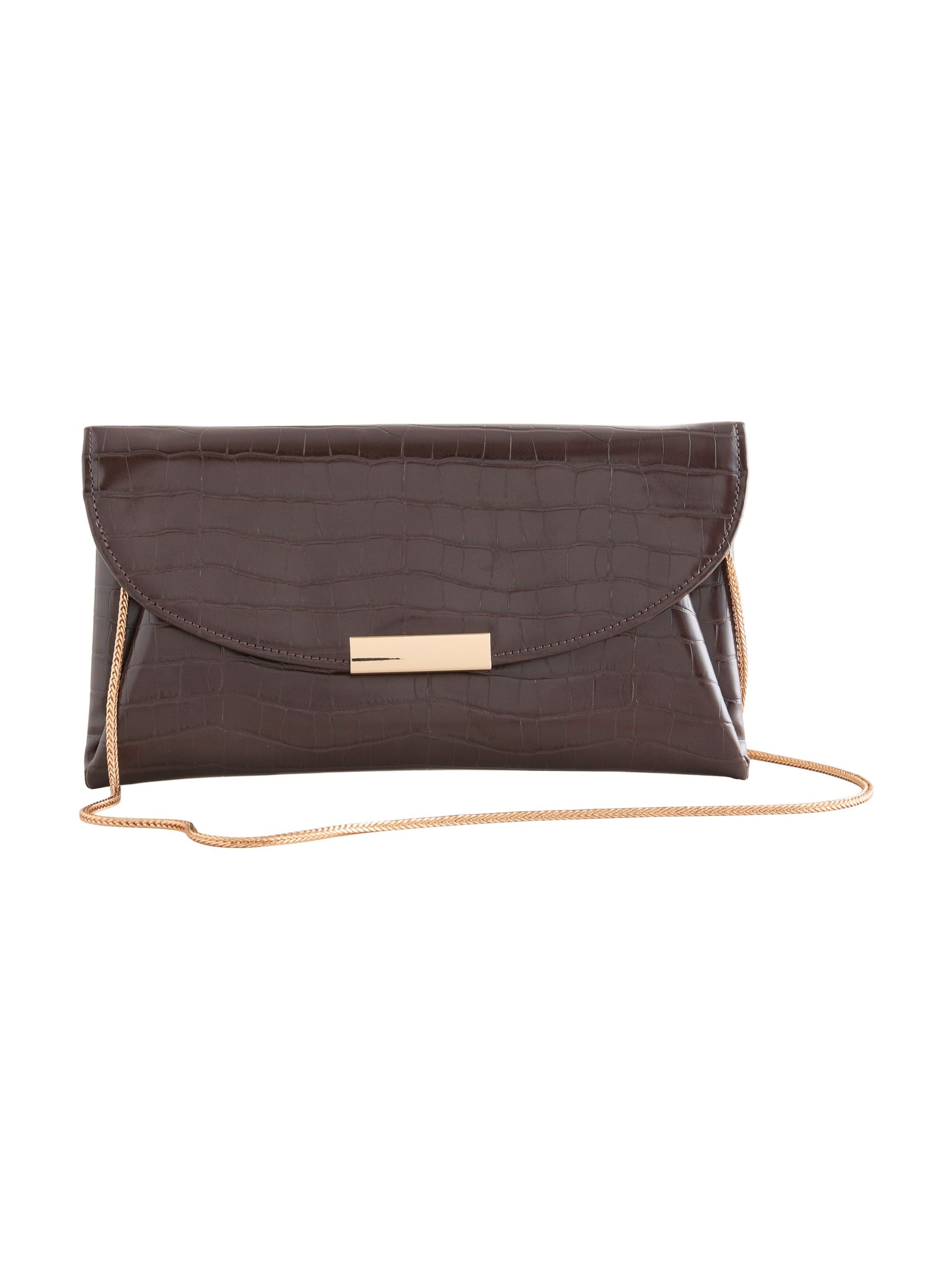 brūns Next "Clutch" stila somiņa: no priekšpuses