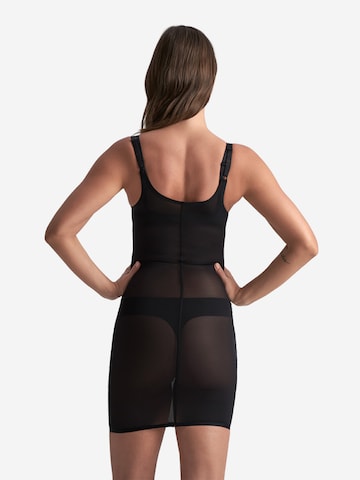 Bye Bra - Vestido de corpiño 'Powermesh Open Bust Dress' en negro