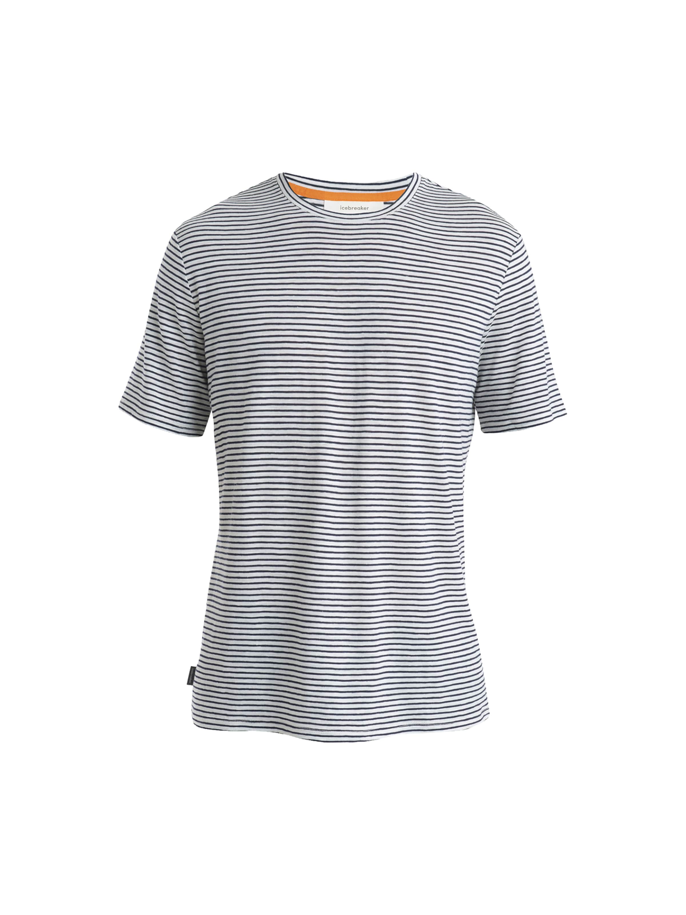 Maglietta 'Merino Linen Tee Stripe' di ICEBREAKER in marrone: frontale